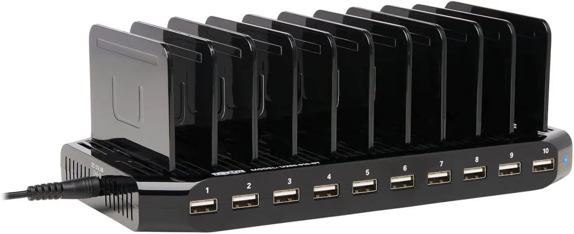 TRIPP LITE USB Charging Station with Storage and Adjustable Brackets