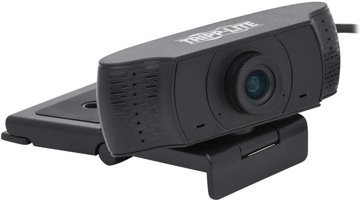 Tripp Lite USB Webcam with Microphone Web Camera for Laptops and Desktop PCs USB Camera, Computer Camera 1080p (AWC-001)