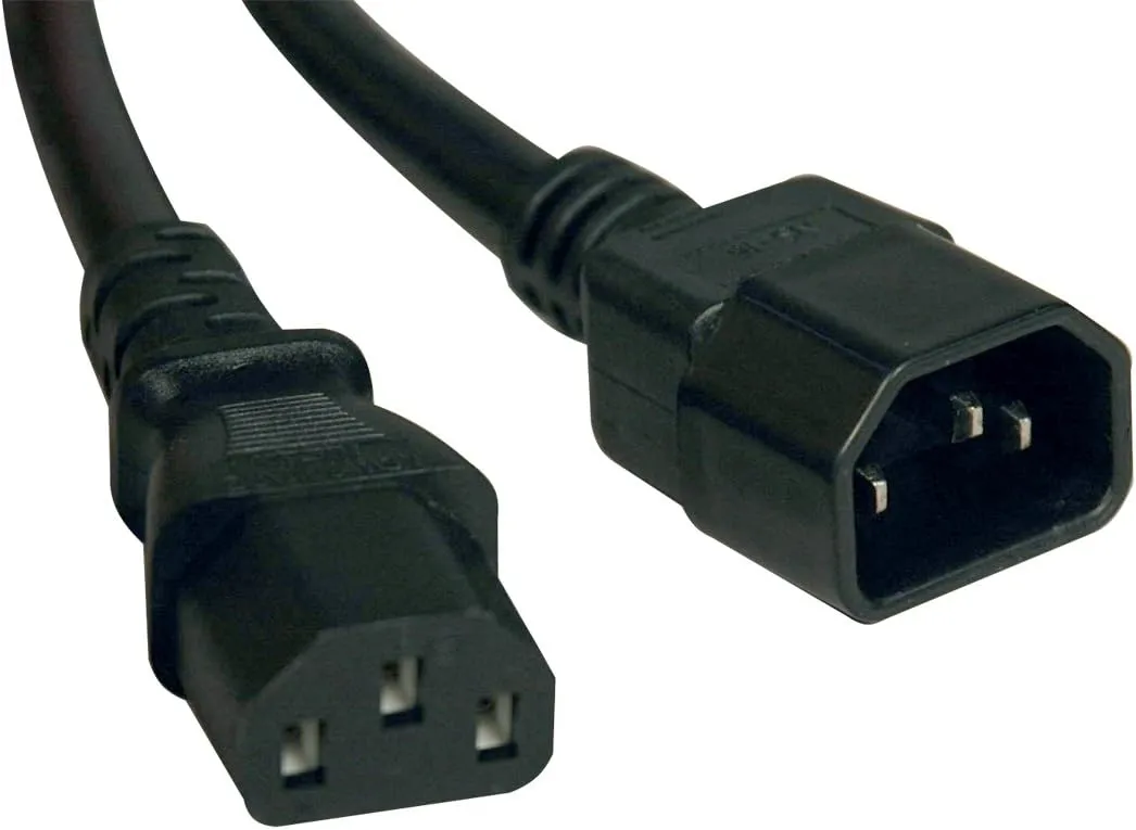 Tripp Lite Heavy-Duty Power Extension Cord 15A, 14AWG (IEC-320-C14 to IEC-320-C13) 10-ft.(P005-010),Black