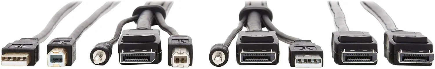 Tripp Lite DisplayPort KVM Cable Kit 4K USB 3.5mm 3xM/USB mm DP mm 10ft (P783-010-DPU)