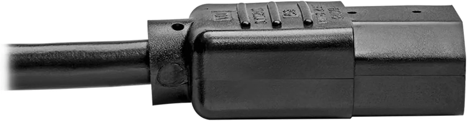 Eaton Tripp Lite Series Desktop Computer AC Power Cord, Right-Angle NEMA 5-15P to C13 - 10A, 125V, 18 AWG, 10 ft. (3.05 m)
