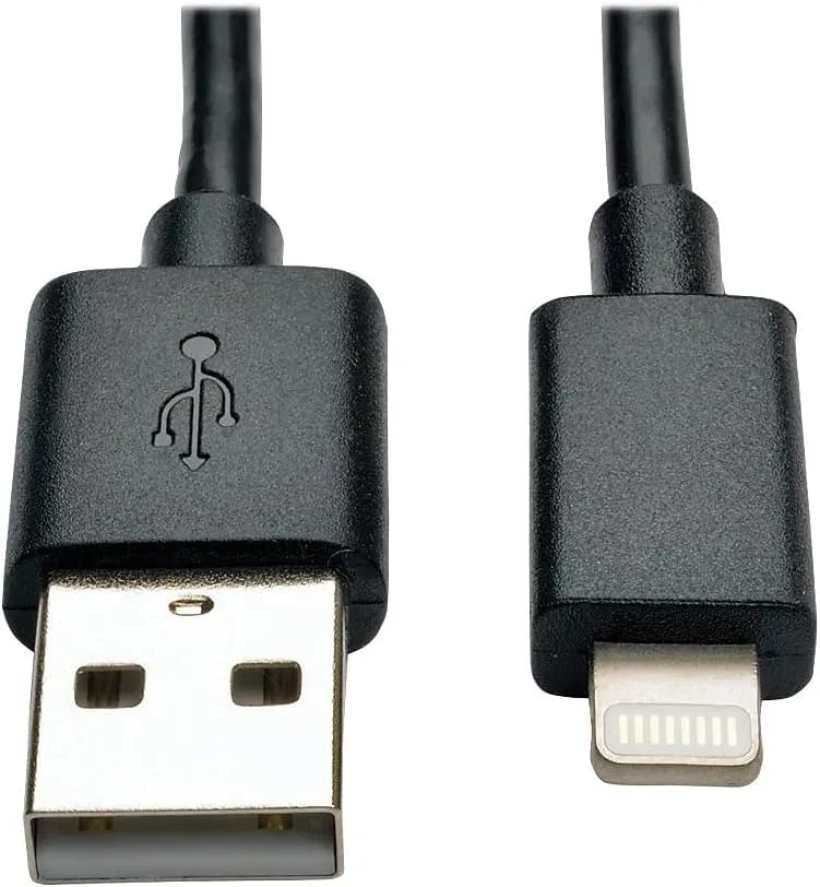 Tripp Lite Apple MFI Certified 10 inch Lightning to USB Cable Sync Charge iPhone/iPod/iPad - Black (M100-10N-BK) 10 in. Black