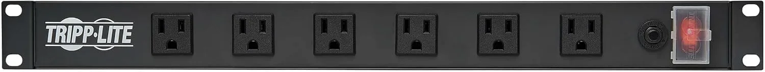 Tripp Lite 1U Rackmount Power Strip PDU, 15A 120V, 15ft Cord