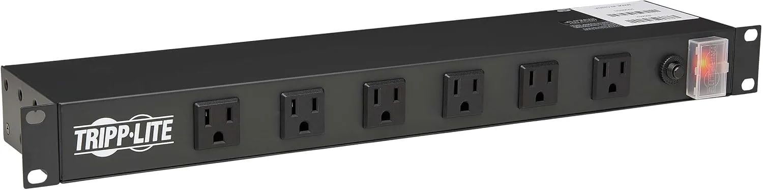Tripp Lite 1U Rackmount Power Strip PDU, 15A 120V, 15ft Cord