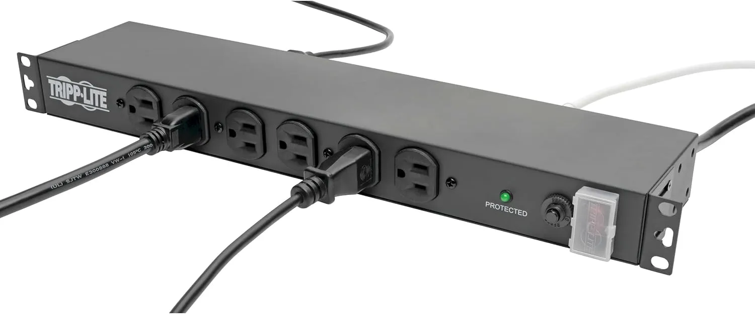 Tripp Lite 1U Rackmount Power Strip PDU, 15A 120V, 15ft Cord