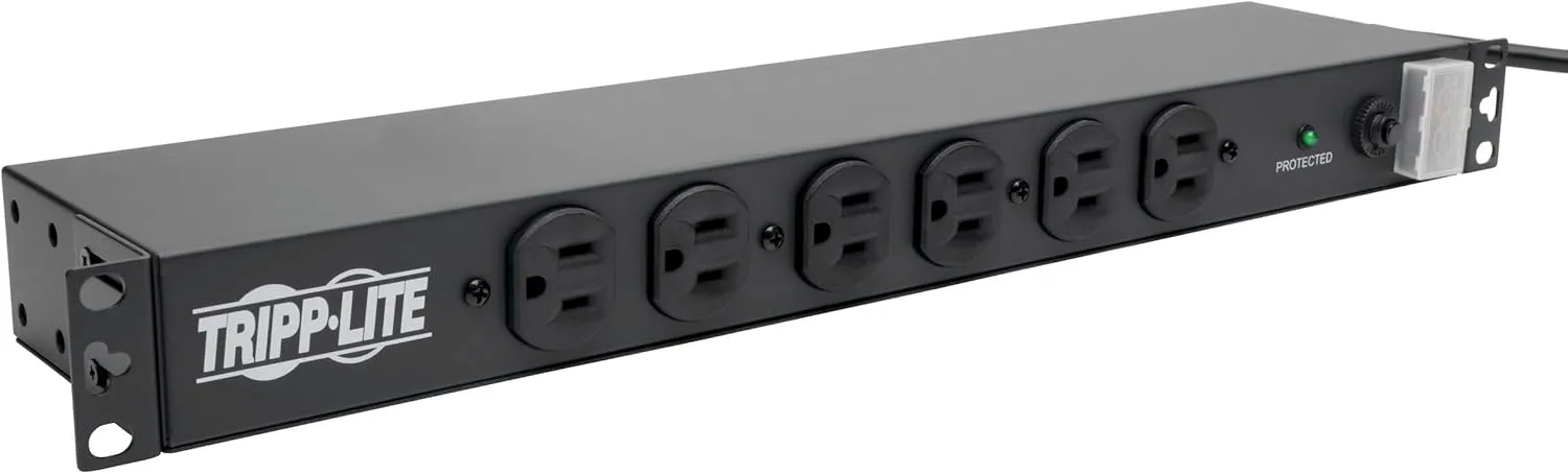 Tripp Lite 1U Rackmount Power Strip PDU, 15A 120V, 15ft Cord