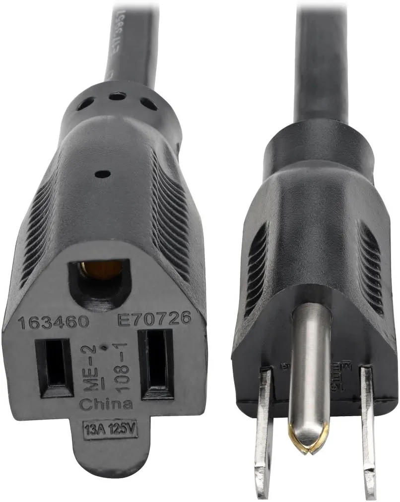 TRIPP LITE Power Extension Cord, 16 AWG, NEMA 5-15P to 5-15R, 13A 120V