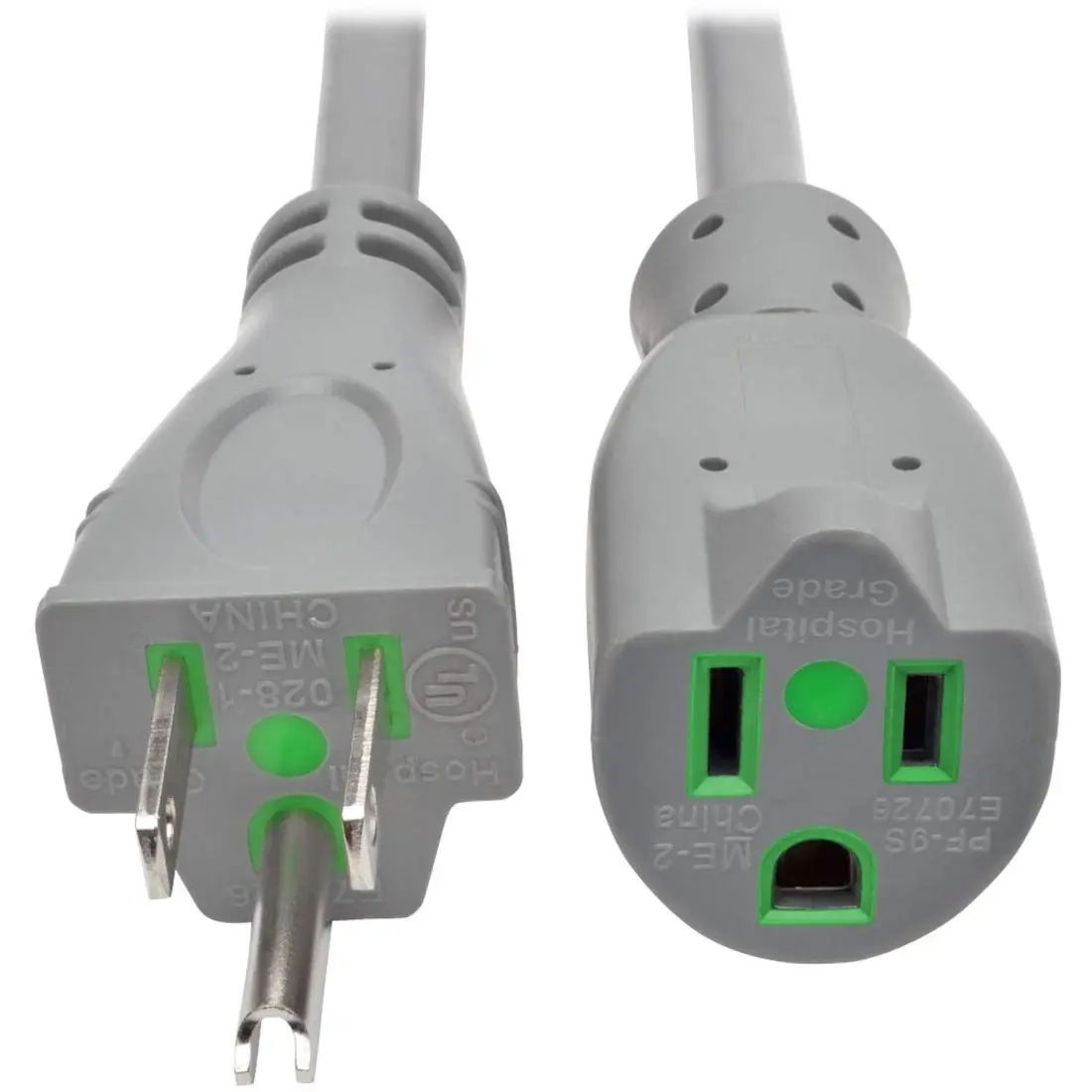 TRIPP LITE Hospital-Grade Power Extension Cord NEMA 5-15P HG to 5-15R HG