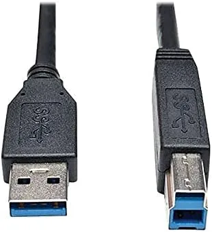 TRIPP LITE 15-Feet USB 3.0 SuperSpeed Device Cable 5Gbps AB M/M, Black (U322-015-BK)