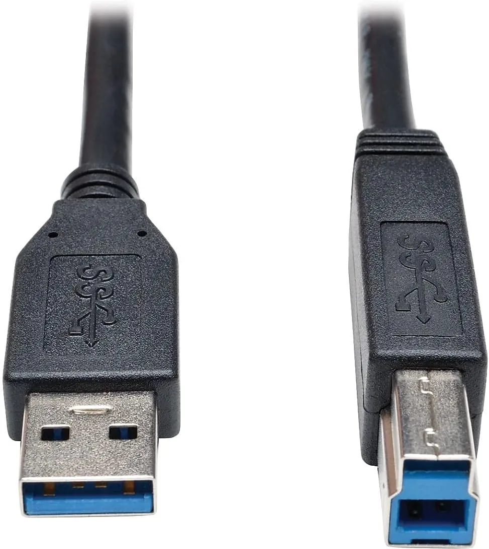 TRIPP LITE 15-Feet USB 3.0 SuperSpeed Device Cable 5Gbps AB M/M, Black (U322-015-BK)