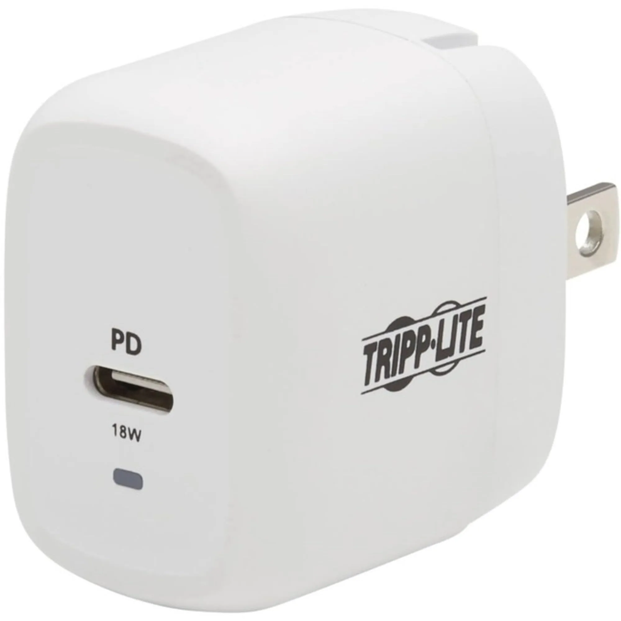 Tripp Lite USB Wall Charger USB C 18W Charging GaN Tech w/Lightning Cable (U280-W01-18C1-K)