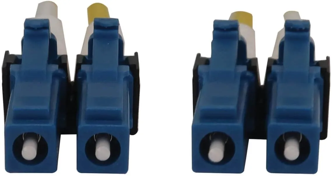 Tripp Lite Switchable Fiber Patch Cable, Single Mode Duplex, LC to LC, 9/125 OS2, 400 GbE, Yellow, LSZH Jacket