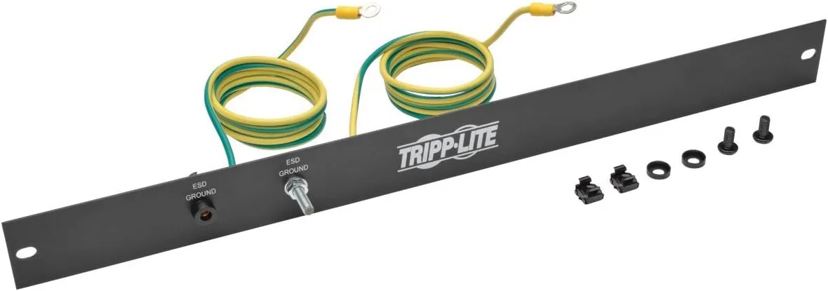 TRIPP LITE Rack Enclosure/Open Frame Server Cabinet ESD Grounding Panel 1U SRGROUNDPANELBC