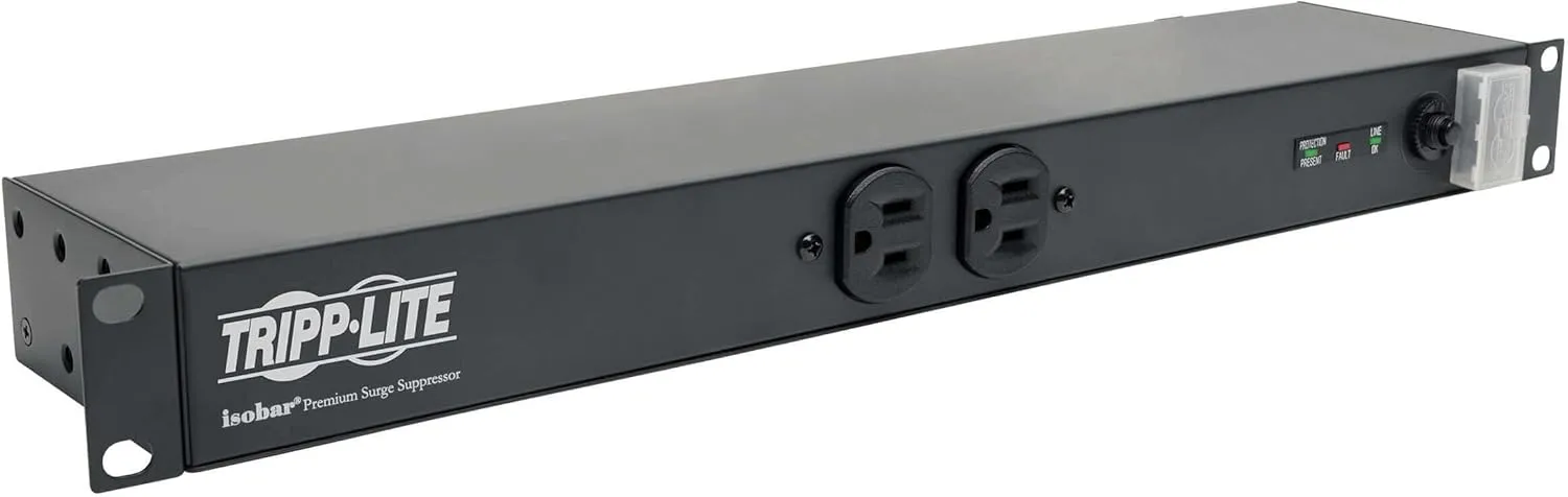 Tripp Lite 1U Rackmount Power Strip PDU, 15A 120V, 15ft Cord