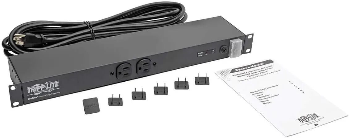 Tripp Lite 1U Rackmount Power Strip PDU, 15A 120V, 15ft Cord