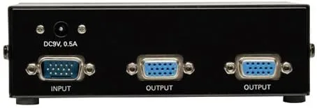Tripp Lite 2-Port VGA Splitter with Signal Booster High Resolution Video, 350MHz