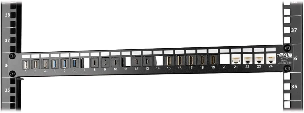 Tripp Lite 1U Rack-Mount Blank Keystone/Multimedia Patch Panel
