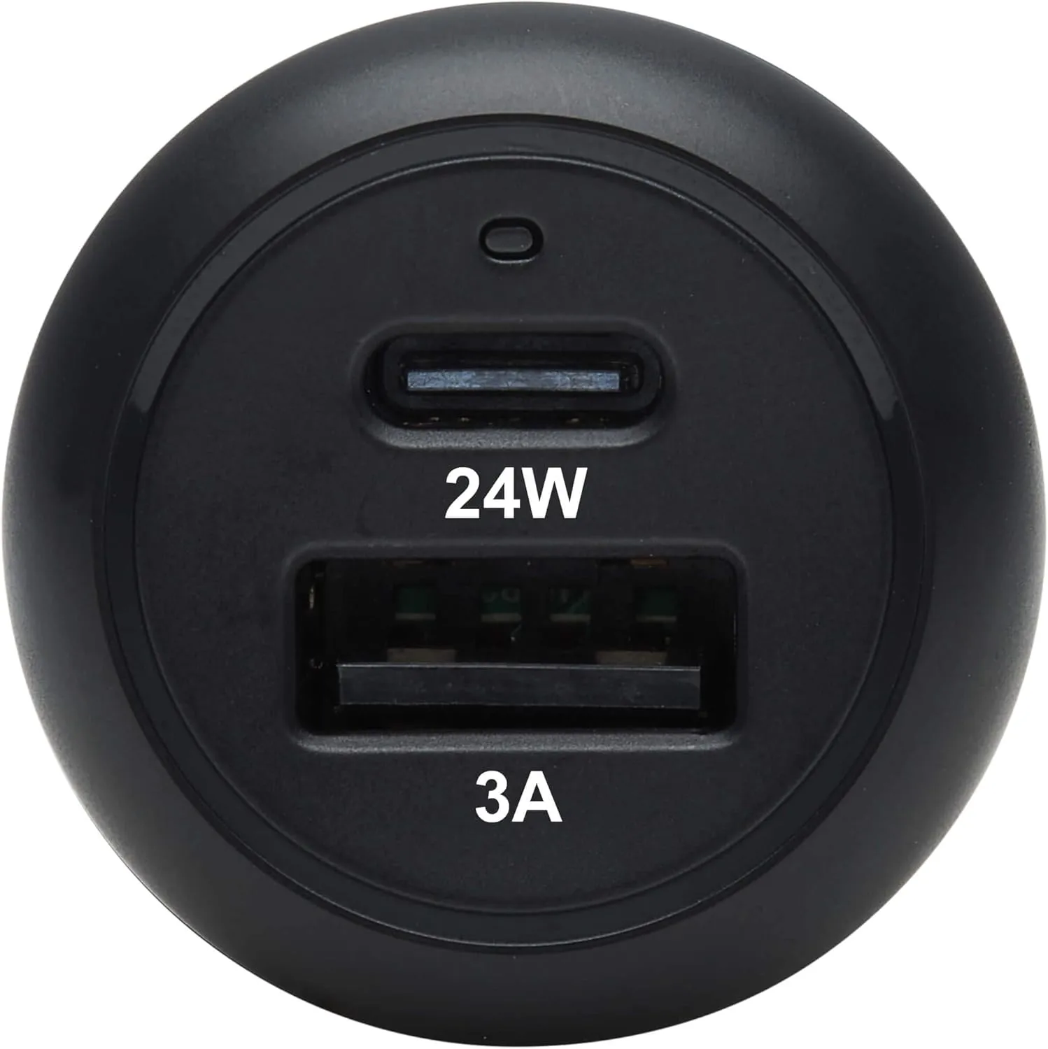 Tripp Lite USB Car Charger, 24W Dual Port USB Car Charger, USB-C 24W PD 3.0, USB-A 24W QC 3.0, Black (U280-C02-24W-1B)