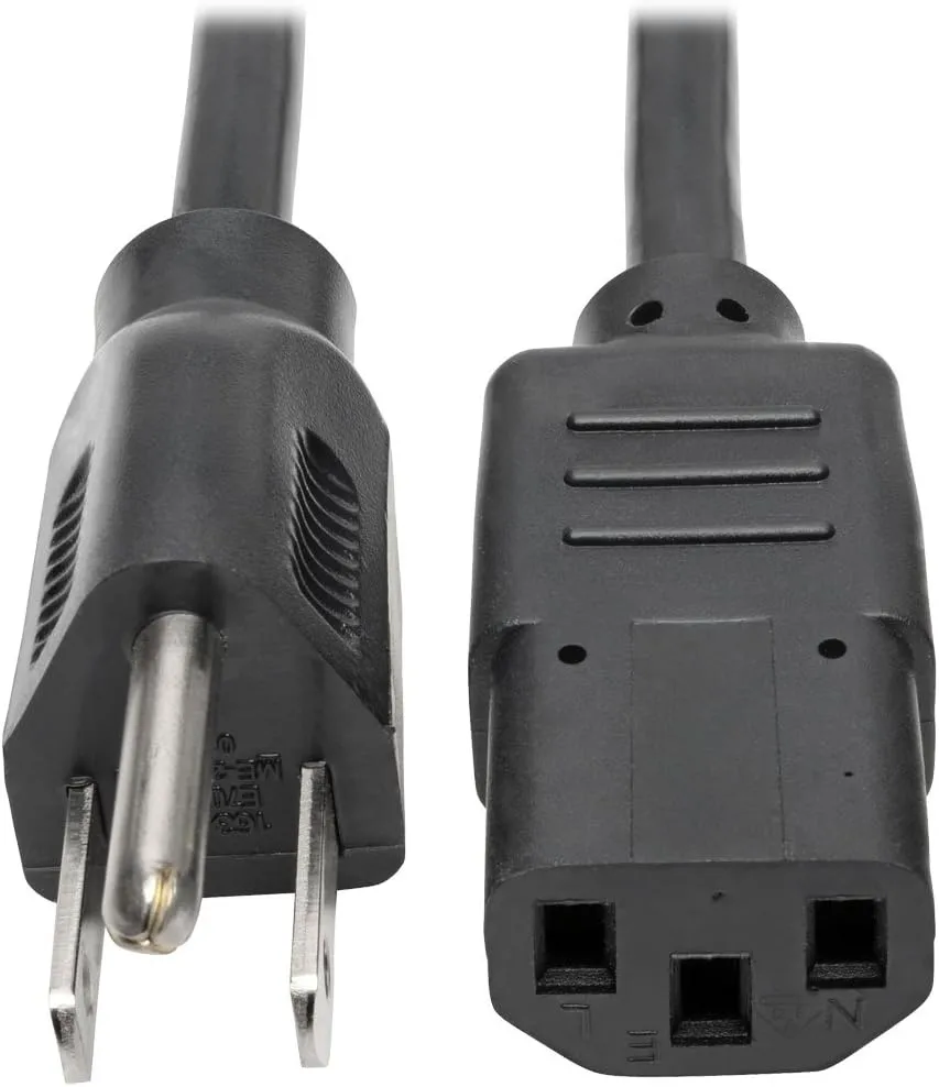 TRIPP LITE Computer Power Cord NEMA 5-15P to IEC-320-C13
