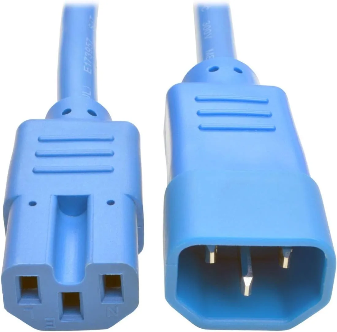 Tripp Lite C14 to C15 Heavy-Duty Power Cord, 14 AWG, 15A