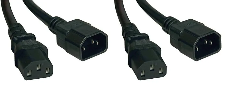 Tripp Lite Standard Computer Power Extension Cord (IEC-320-C14 to IEC-320-C13) 18 AWG 10A