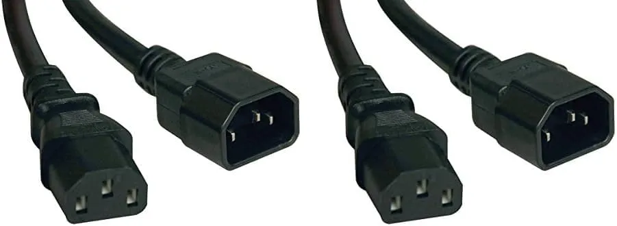 Tripp Lite Standard Computer Power Extension Cord (IEC-320-C14 to IEC-320-C13) 18 AWG 10A