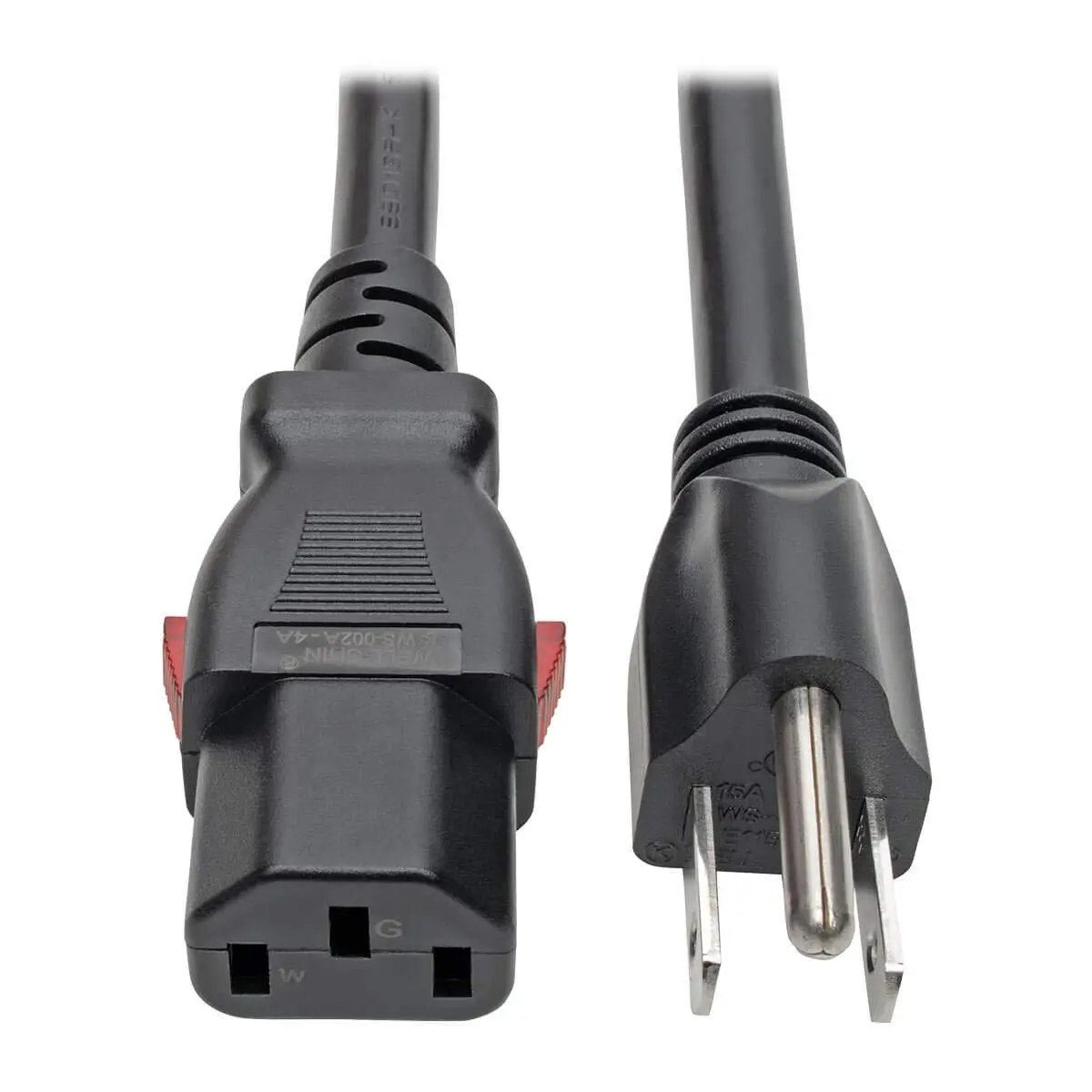 TRIPP LITE NEMA 5-15P to Locking C13 Power Cord, 14 AWG, 15A/125V