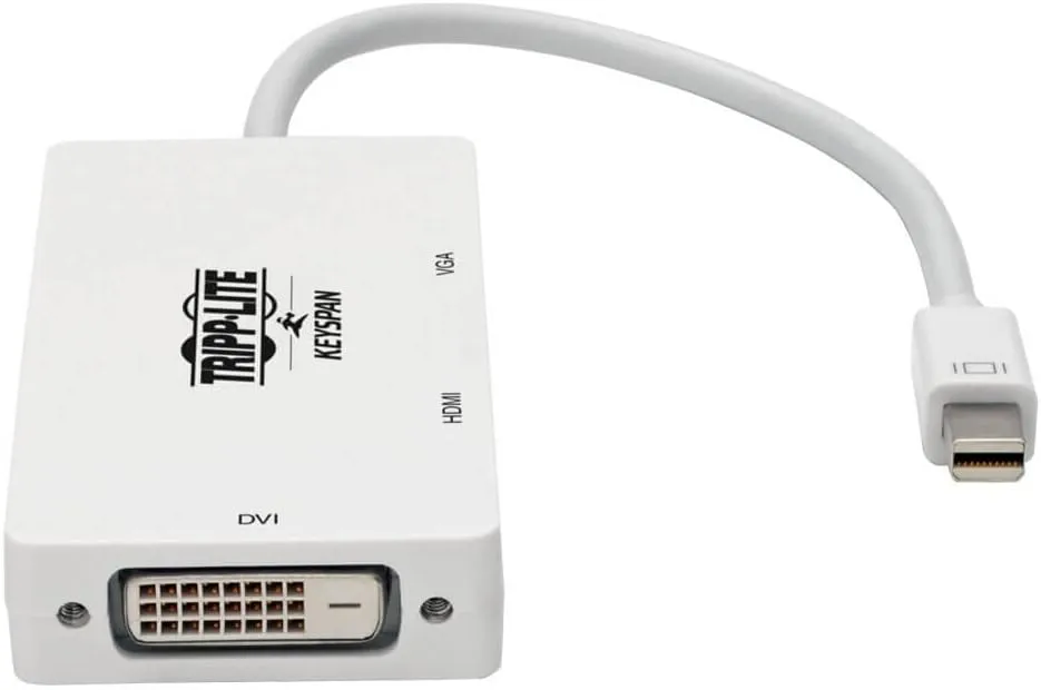 Eaton Tripp Lite Series Keyspan Mini DisplayPort to VGA/DVI/HDMI All-in-One Converter Adapter, Thunderbolt 1/2, 1080p