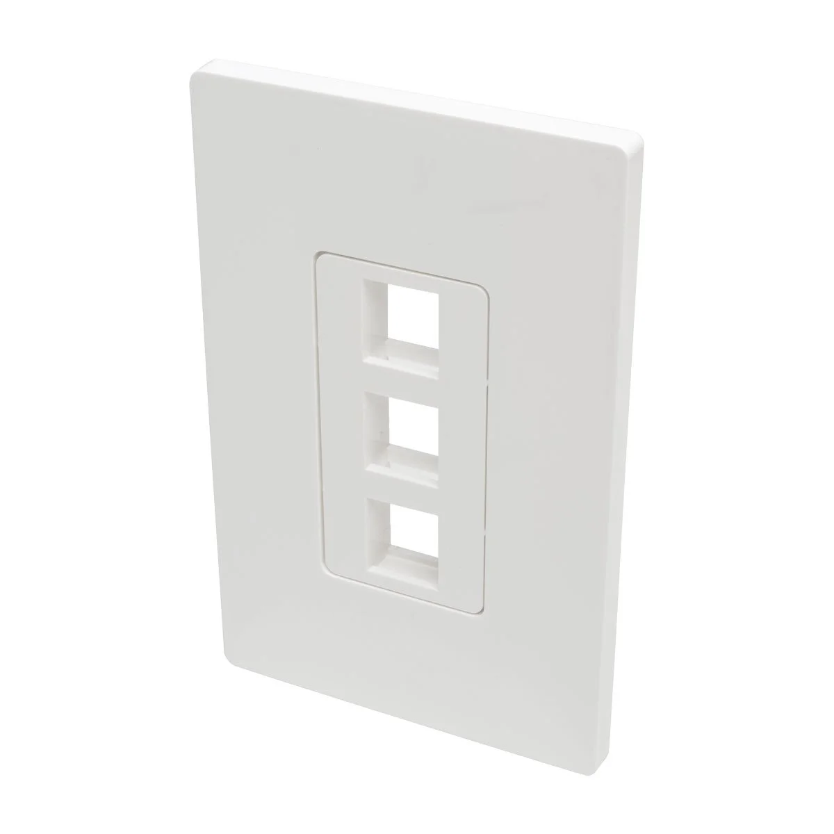 Tripp Lite Single-Gang Universal Keystone Wall Plate (N080 Series), White