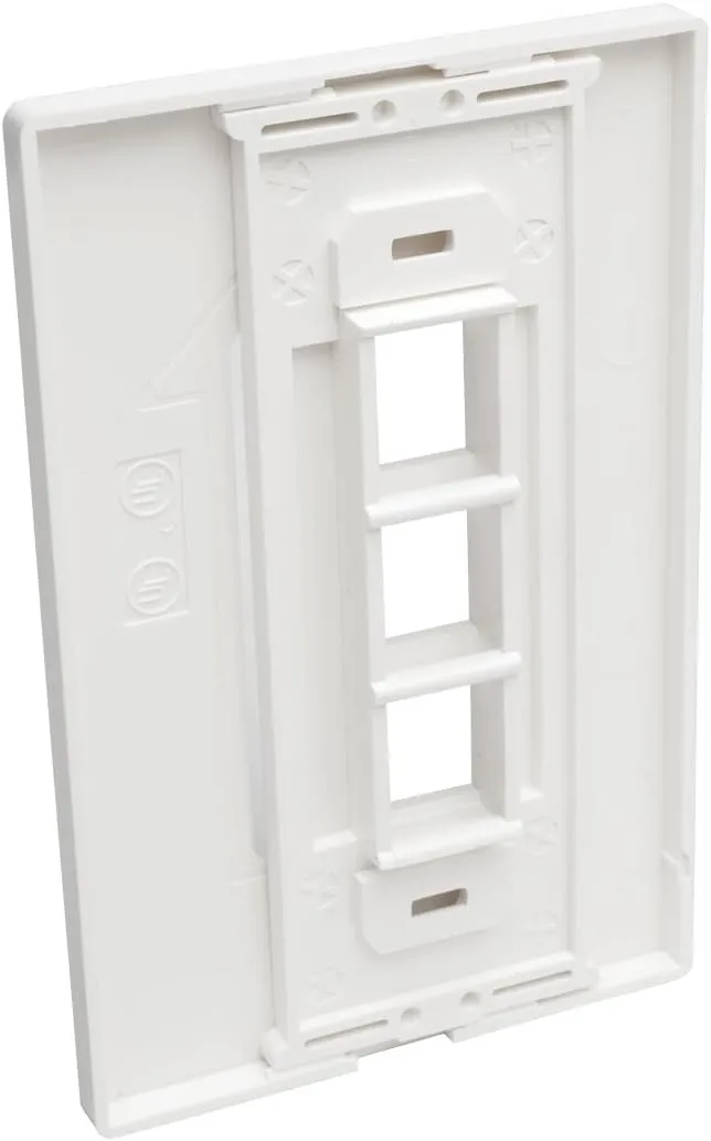 Tripp Lite Single-Gang Universal Keystone Wall Plate (N080 Series), White