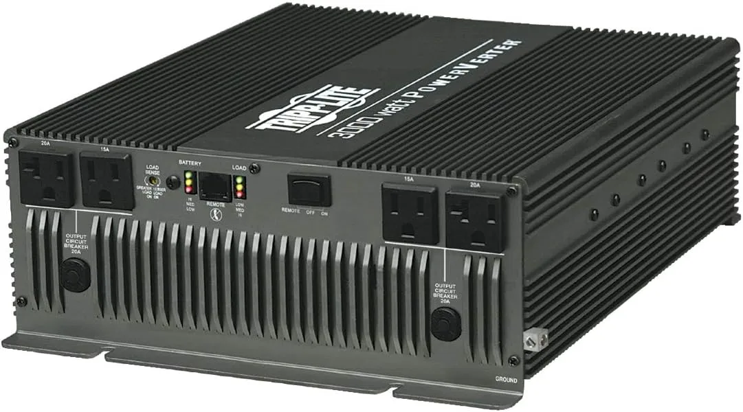 Tripp Lite Power Compact Inverter, 3000W, 12VDC, 120V, 4-Outlets (PV3000HF)