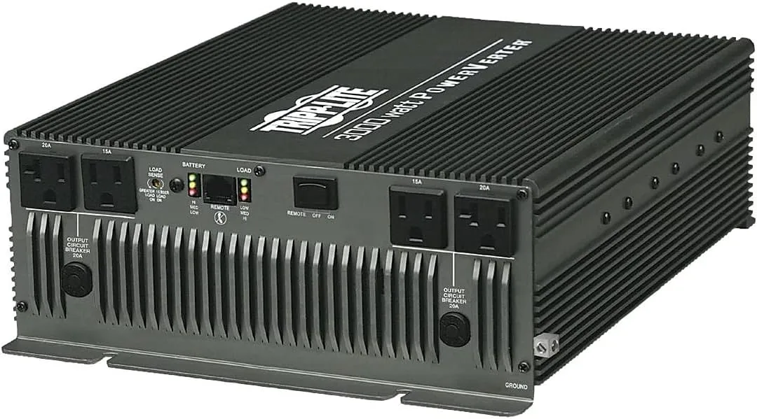 Tripp Lite Power Compact Inverter, 3000W, 12VDC, 120V, 4-Outlets (PV3000HF)