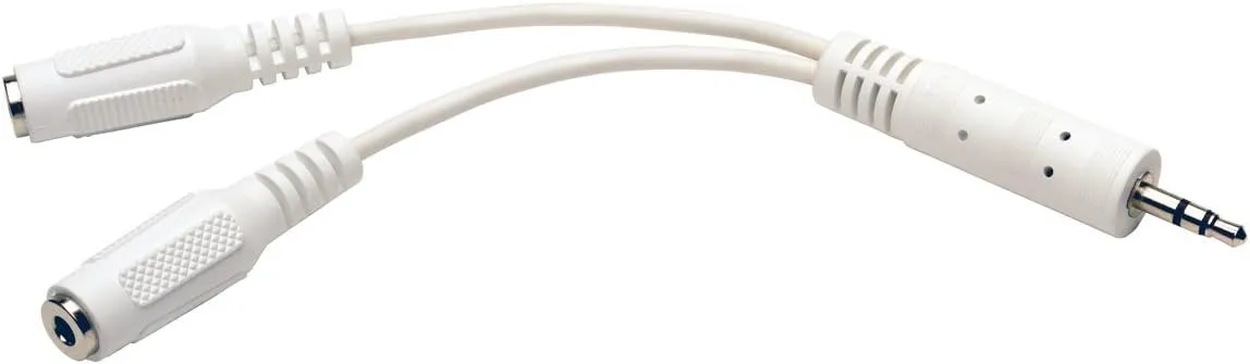 TRIPP LITE P313-06N-WH 3.5mm Mini Stereo Cable Adapter Y Splitter