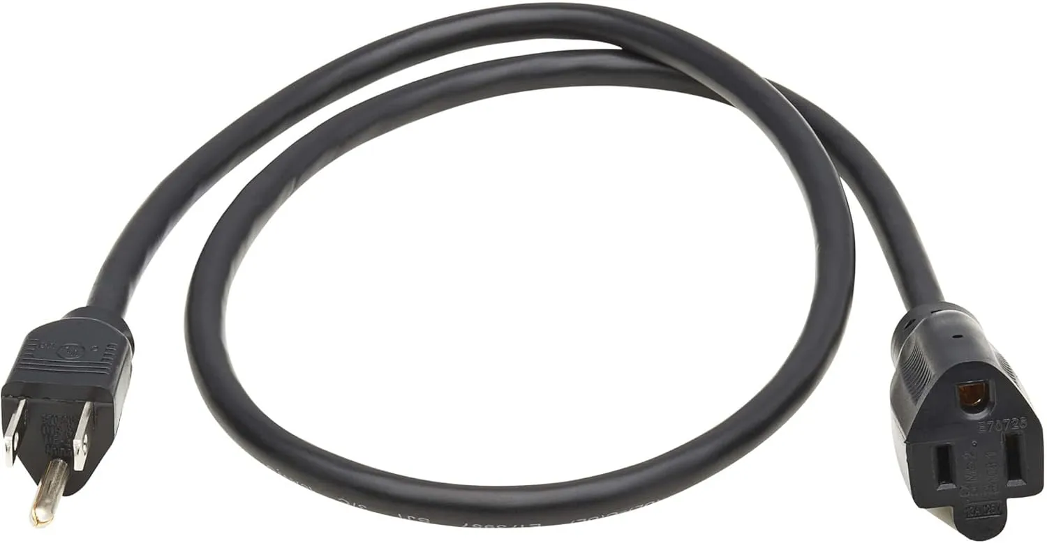 Tripp Lite Power Extension Cord, NEMA 5-15P to 5-15R, 13A 120V 16 AWG