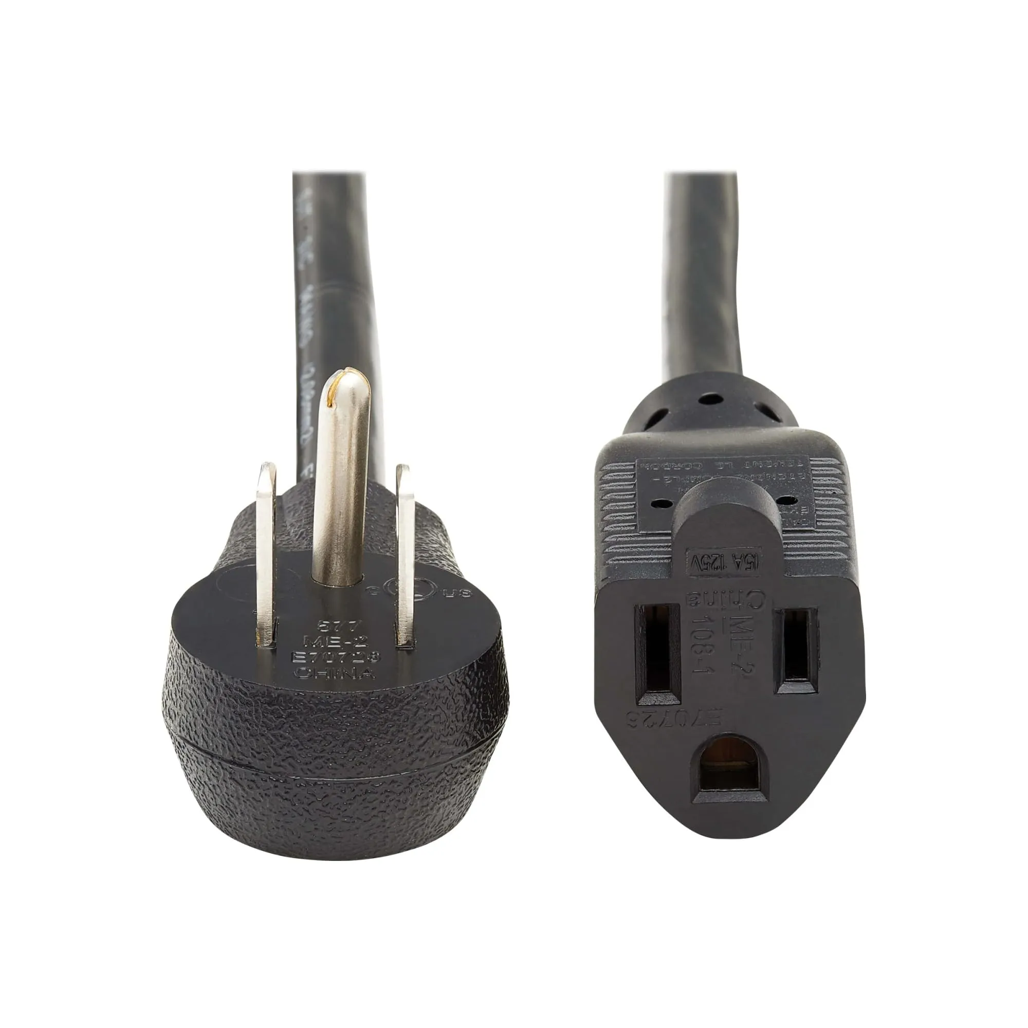 Eaton Tripp Lite Series Power Extension Cord, Right-Angle NEMA 5-15P to NEMA 5-15R - Heavy-Duty, 15A, 120V, 14 AWG