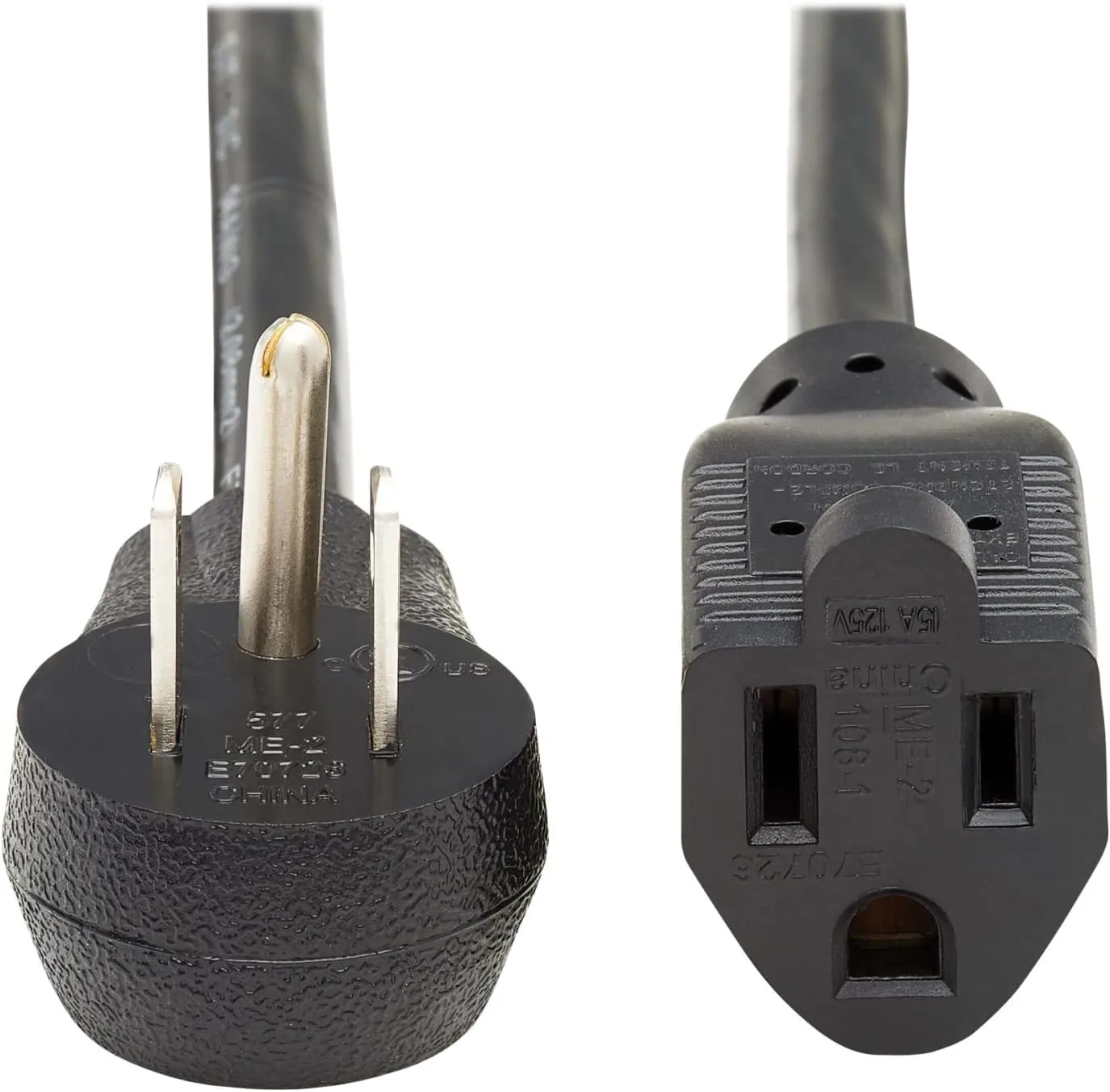 Eaton Tripp Lite Series Power Extension Cord, Right-Angle NEMA 5-15P to NEMA 5-15R - Heavy-Duty, 15A, 120V, 14 AWG