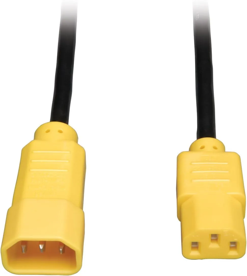 Tripp Lite Standard Computer Power Extension Cord 10A, 18AWG (IEC-320-C14 to IEC-320-C13) 4-ft.
