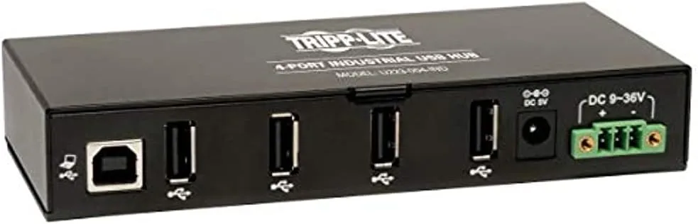 Tripp Lite 4-Port Rugged Industrial USB 2.0 Hi-Speed Hub w 15KV ESD Immunity and metal case, Mountable(U223-004-IND)