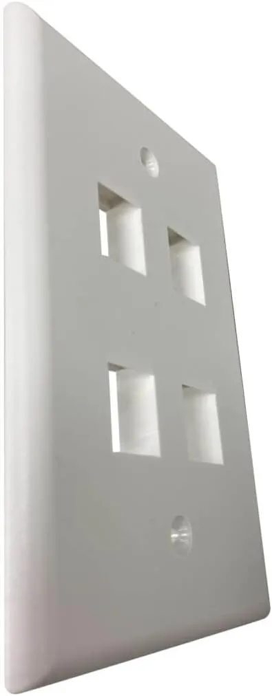 Tripp Lite Safe-IT Single-Gang Keystone Wall Plate, Ivory