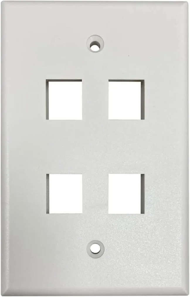 Tripp Lite Safe-IT Single-Gang Keystone Wall Plate, Ivory