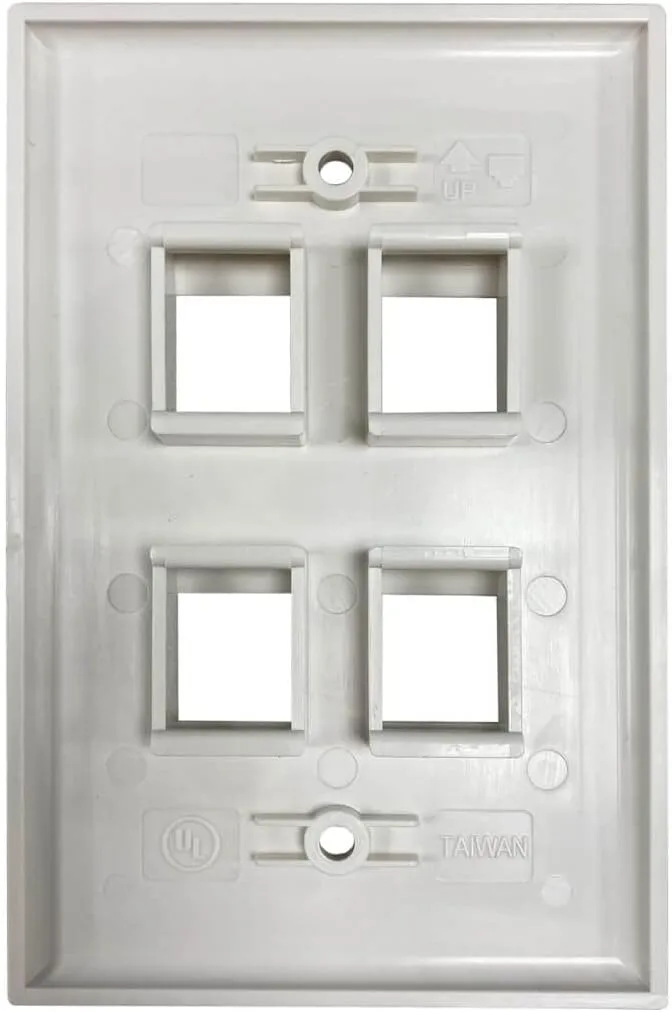 Tripp Lite Safe-IT Single-Gang Keystone Wall Plate, Ivory
