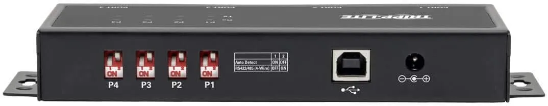 Tripp Lite 4 Port USB to Serial Adapter, RS-422/RS-485, FTDI with COM Retention, USB-B to DB9 F/M (U208-004-IND) 4-Port