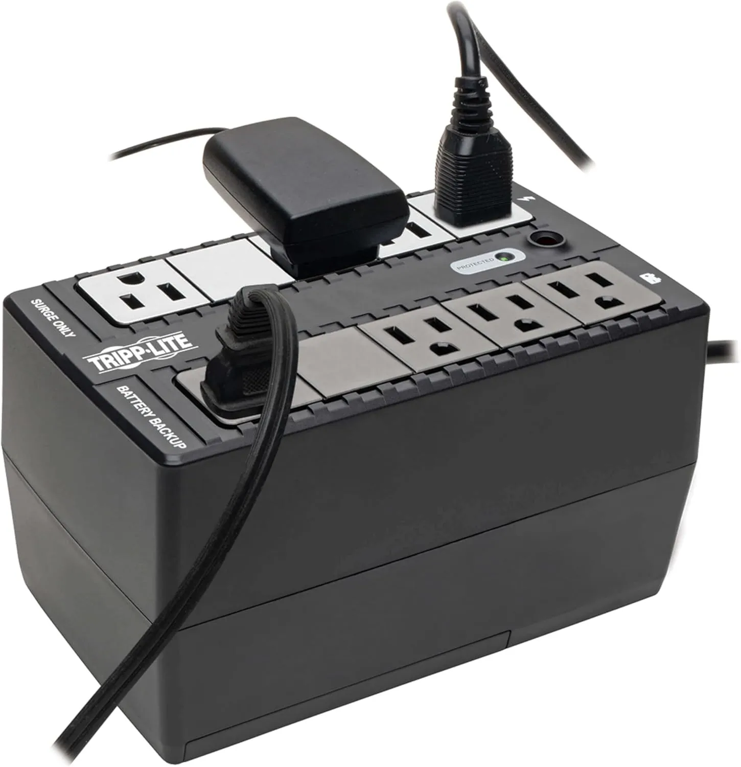 Tripp Lite 450VA Mini UPS Battery Backup Surge Protector, 8 Outlets, Uninterruptible Power Supply
