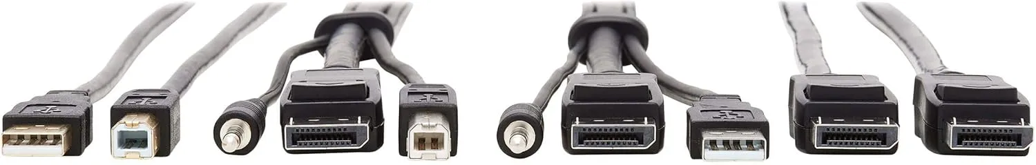 Tripp Lite DisplayPort KVM Cable Kit 4K USB 3.5mm 3xM/USB mm DP mm 6ft (P783-006-DPU)