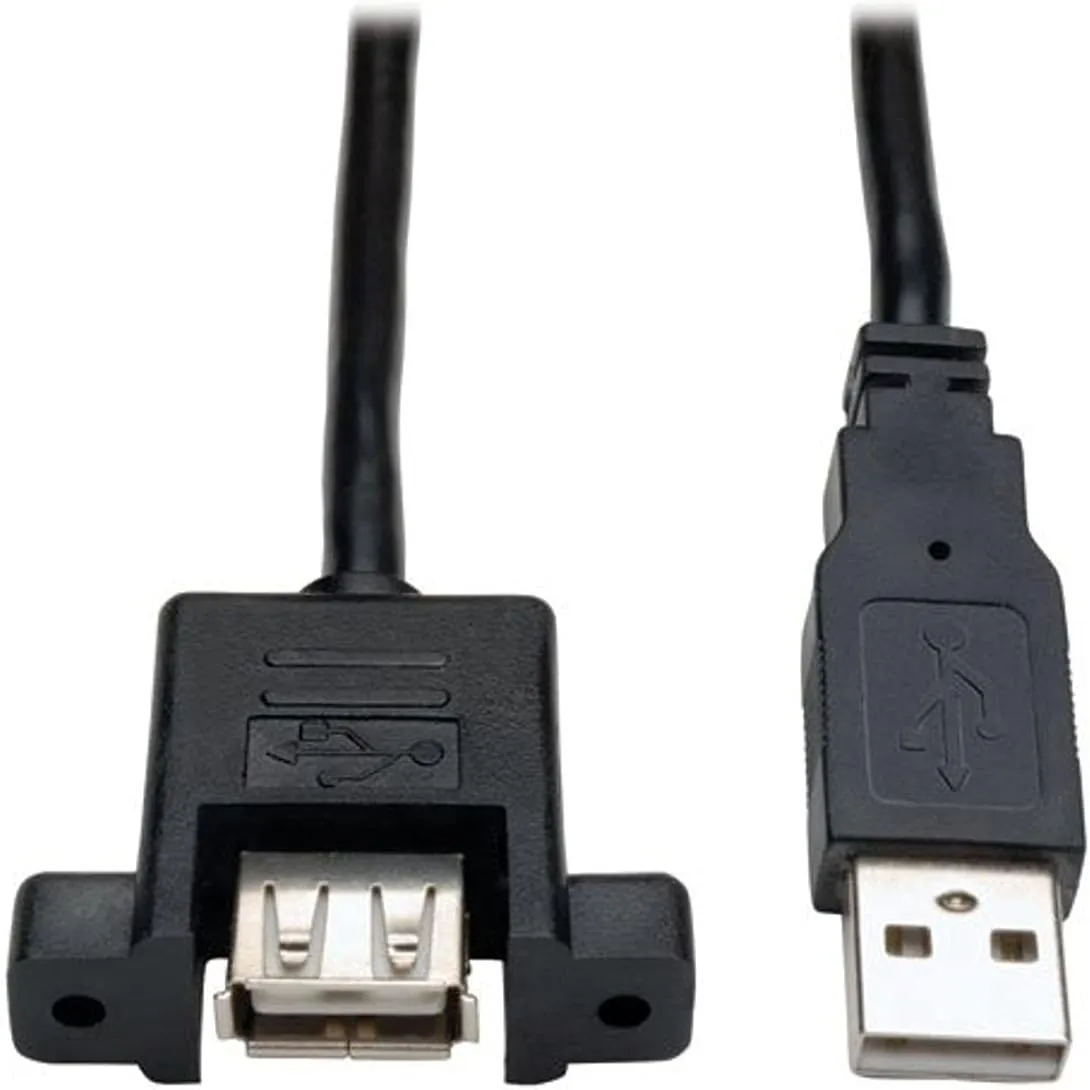 TRIPP LITE USB 2.0 Hi-Speed Panel/Keystone Mount Extension Cable (USB-A M/F)