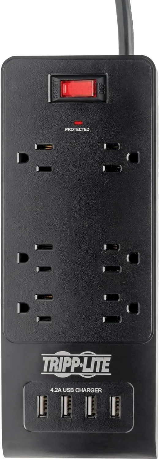 Tripp Lite Surge Protector Power Strip with USB Charging