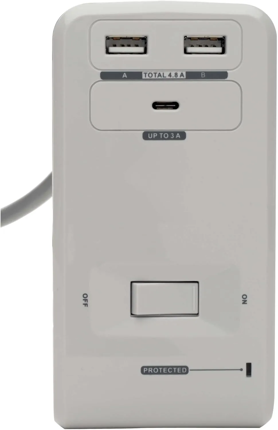 Eaton Tripp Lite Series 6-Outlet Surge Protector with2 USB-A (2.4A Shared) & 1 USB-C (3A) - 8 ft. Cord, 1080 Joules