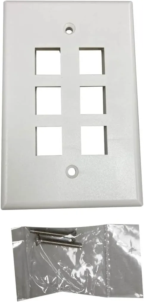 Tripp Lite Safe-IT Single-Gang Keystone Wall Plate, Ivory