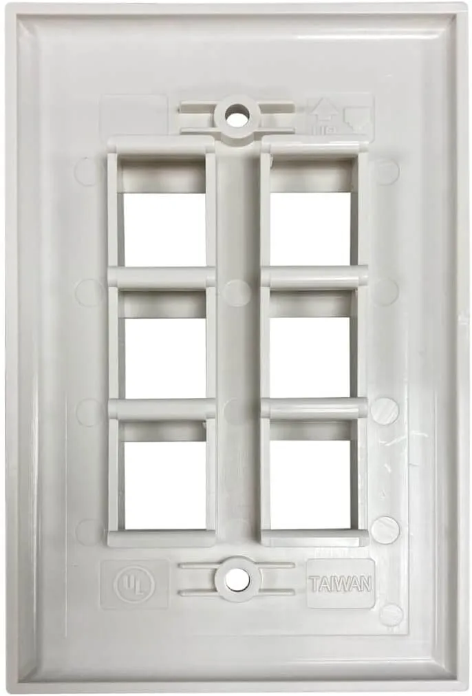 Tripp Lite Safe-IT Single-Gang Keystone Wall Plate, Ivory