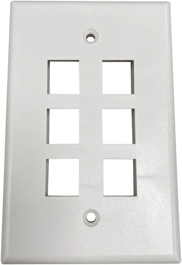 Tripp Lite Safe-IT Single-Gang Keystone Wall Plate, Ivory
